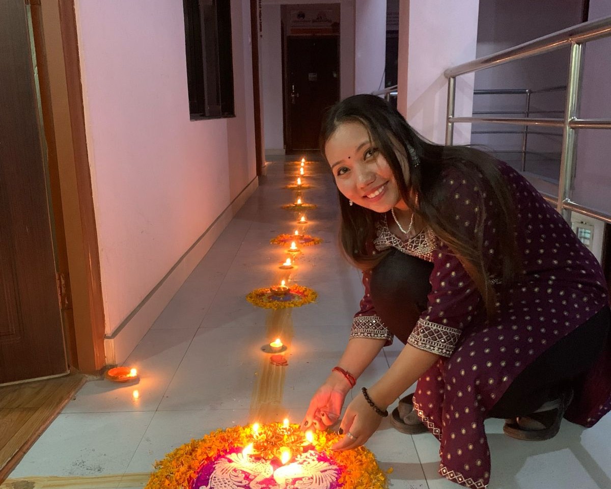 Celebrating Diwali (Tihar) in Office